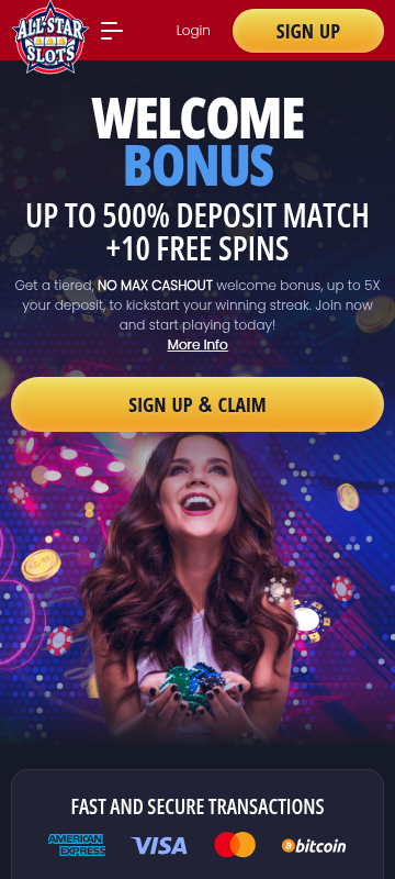 All Star Slots site screenshot