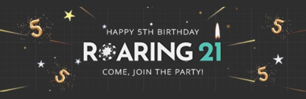 Claim 21 Free Spins On Vegas Lux Slot For Roaring21 Online Casino's 5th Birthday!